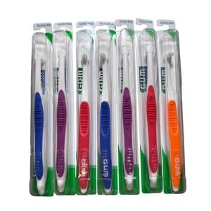 Sunstar GUM 308 End Tuft Toothbrush Lot of 7 Specialty Precision Brushes NEW